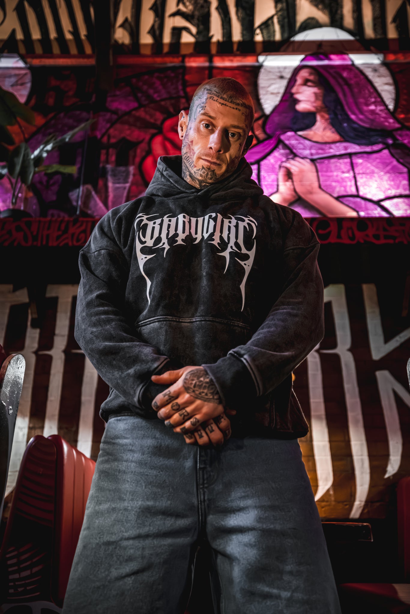 BABYGIRL Hoodie - Charcoal Acid Wash - Unisex