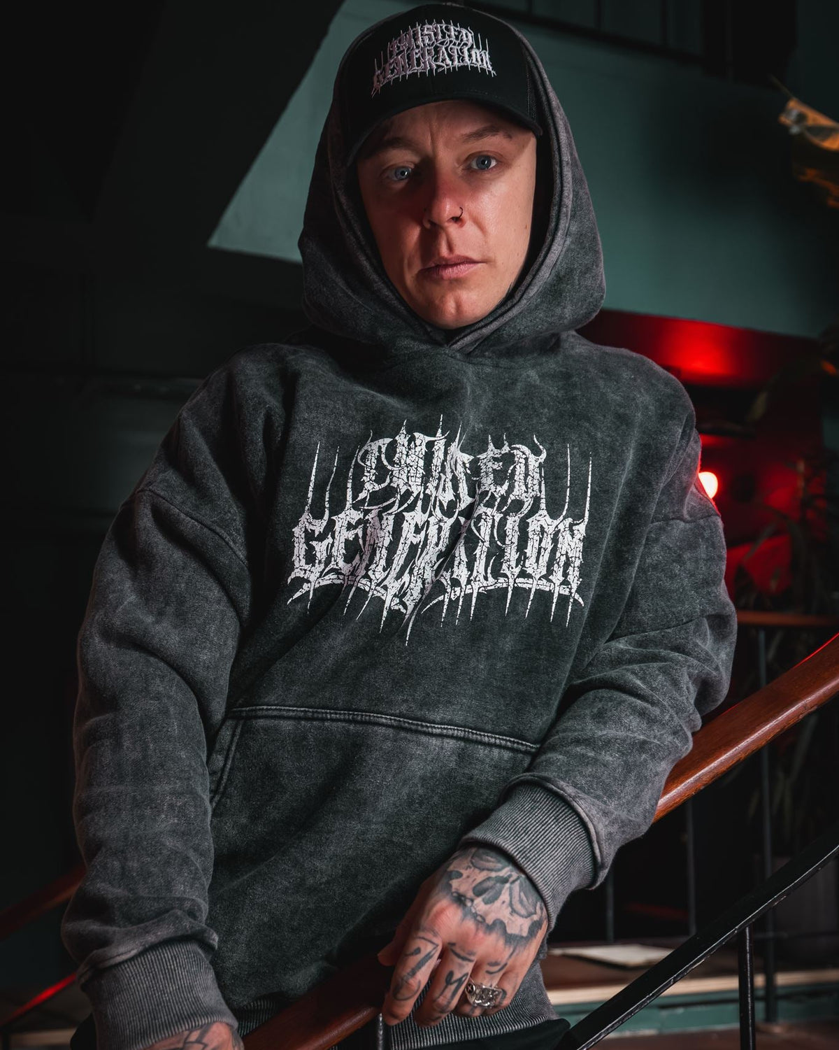Twisted Generation Brutality Acid Wash Hoodie - Unisex