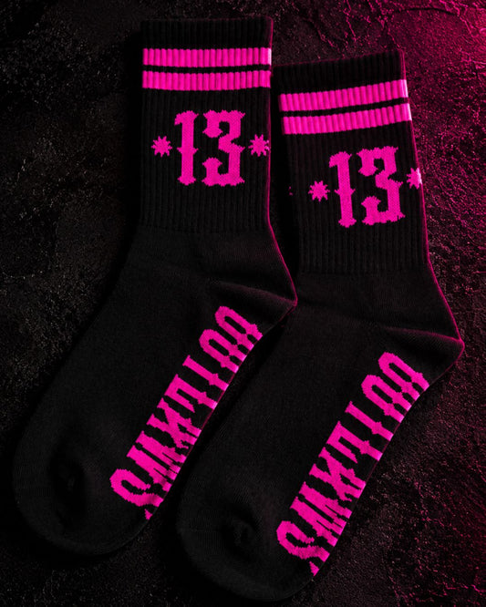 13 Socks - Twisted Generation - Black & Pink
