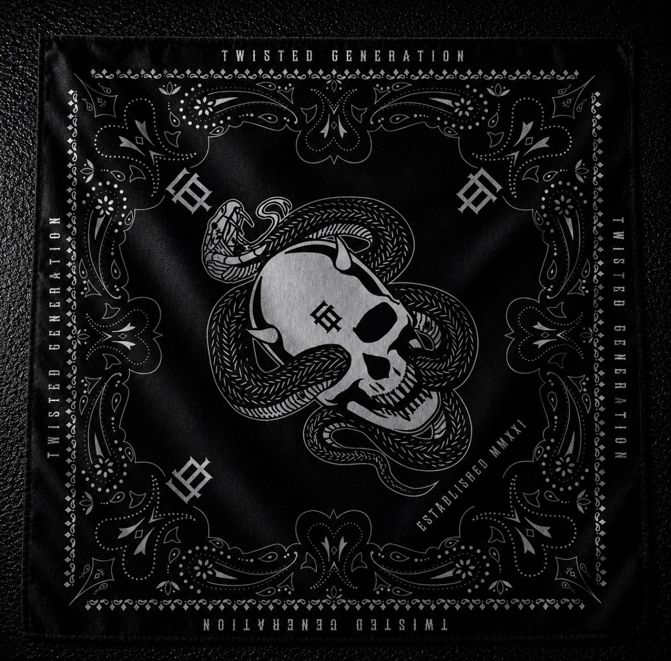 Twisted Generation - Skull & Snake Bandana